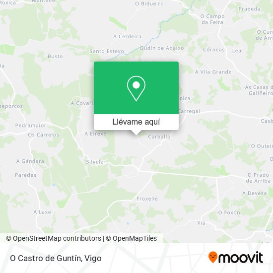 Mapa O Castro de Guntín