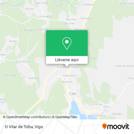 Mapa O Vilar de Toba