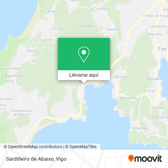 Mapa Sardiñeiro de Abaixo