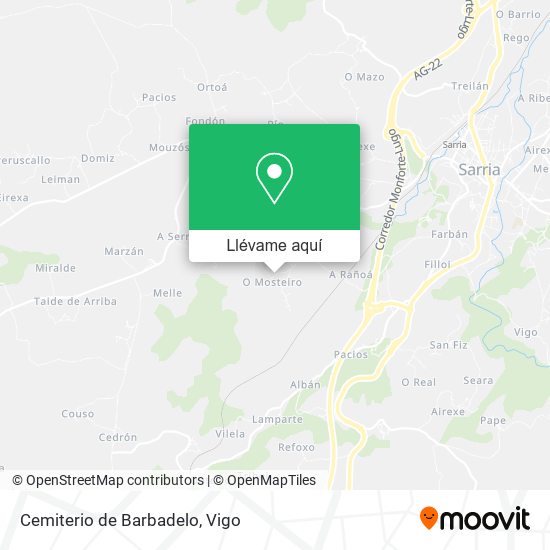 Mapa Cemiterio de Barbadelo