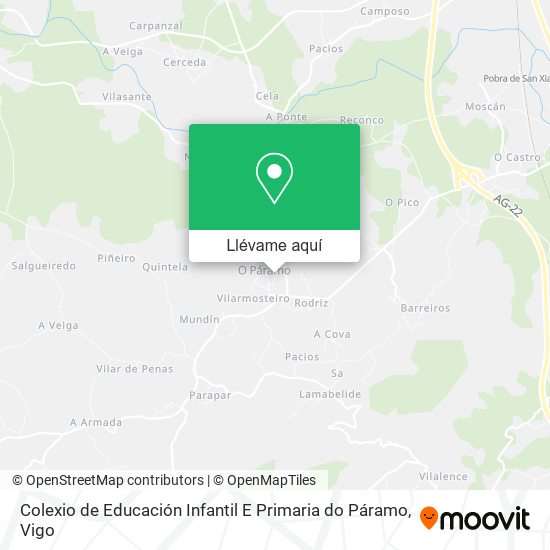 Mapa Colexio de Educación Infantil E Primaria do Páramo