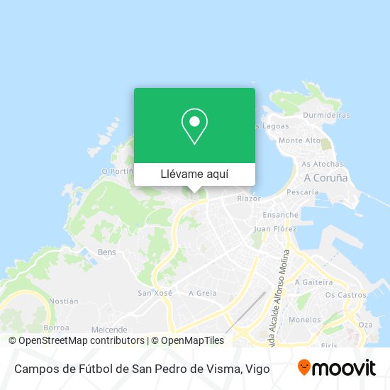 Mapa Campos de Fútbol de San Pedro de Visma