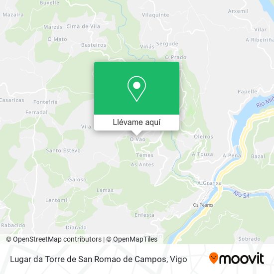 Mapa Lugar da Torre de San Romao de Campos