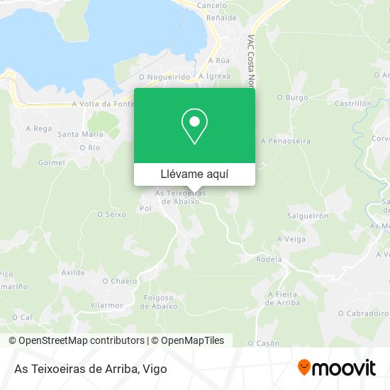 Mapa As Teixoeiras de Arriba