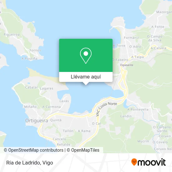 Mapa Ría de Ladrido