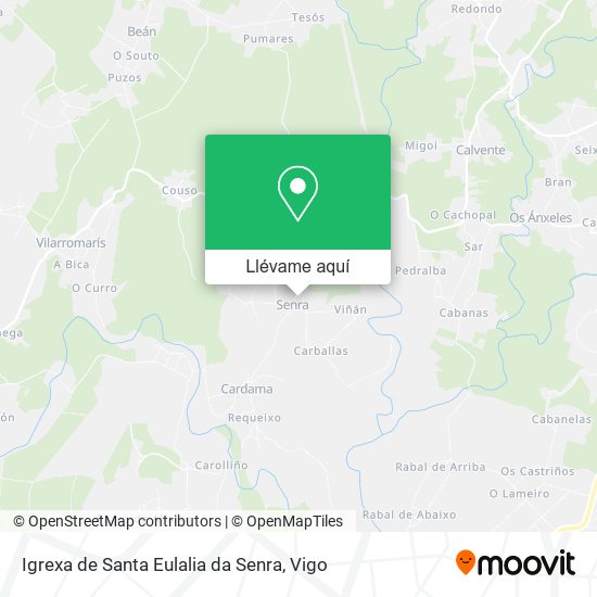 Mapa Igrexa de Santa Eulalia da Senra