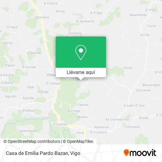 Mapa Casa de Emilia Pardo Bazan