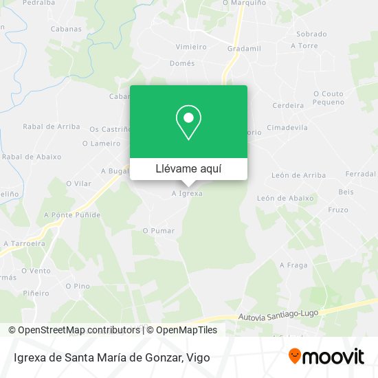 Mapa Igrexa de Santa María de Gonzar