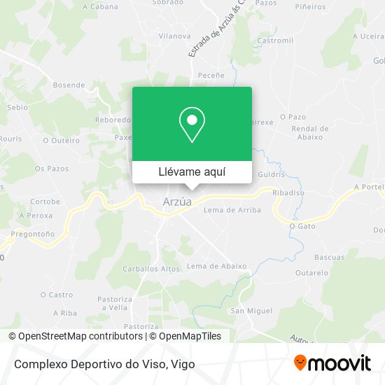 Mapa Complexo Deportivo do Viso