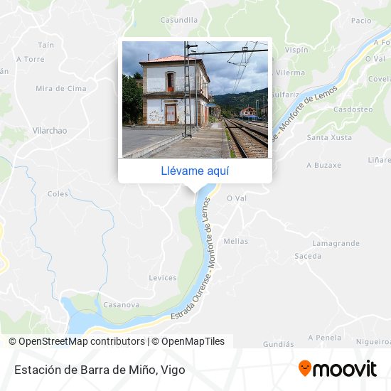 Mapa Estación de Barra de Miño