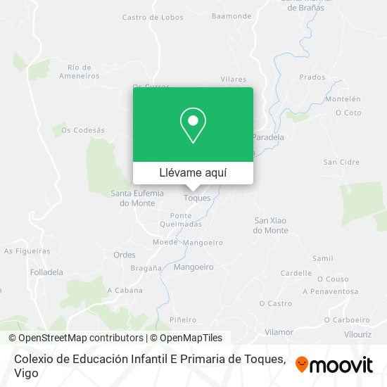 Mapa Colexio de Educación Infantil E Primaria de Toques