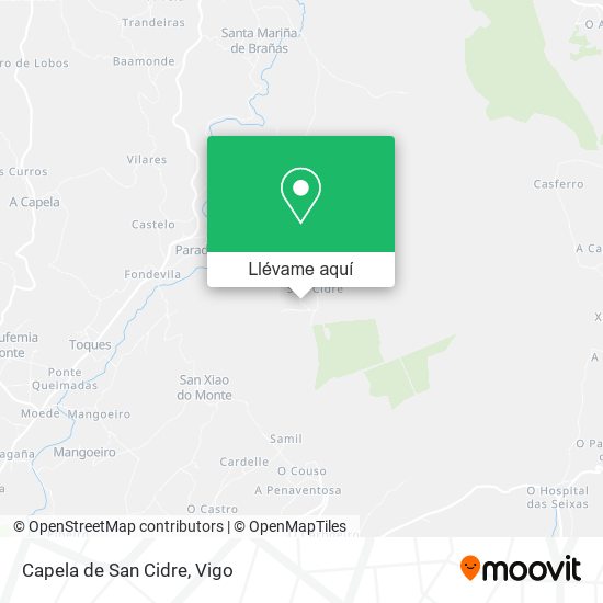 Mapa Capela de San Cidre