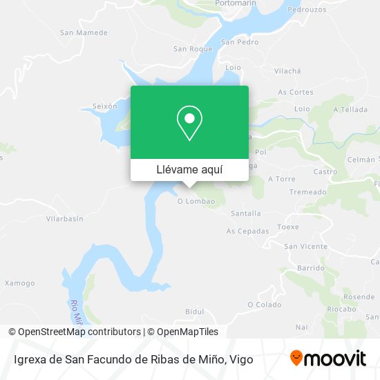 Mapa Igrexa de San Facundo de Ribas de Miño