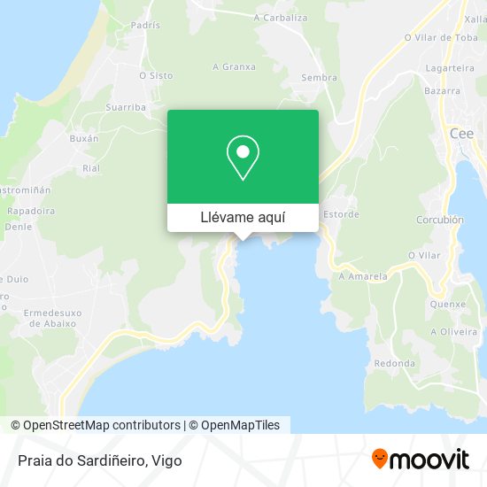 Mapa Praia do Sardiñeiro