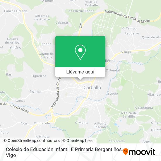 Mapa Colexio de Educación Infantil E Primaria Bergantiños