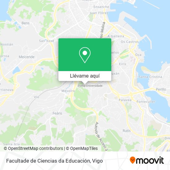 Mapa Facultade de Ciencias da Educación