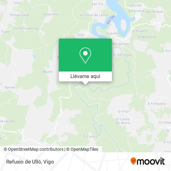 Mapa Refuxio de Ulló