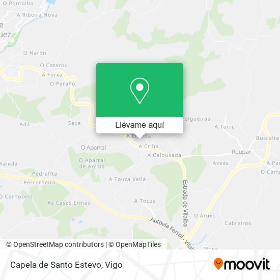 Mapa Capela de Santo Estevo