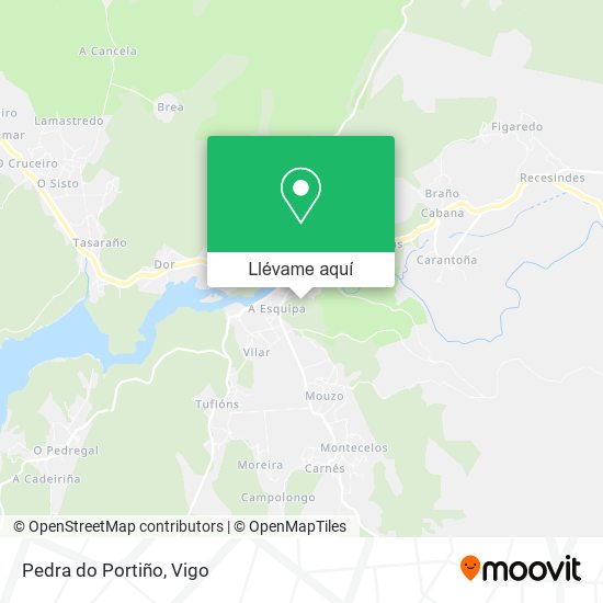 Mapa Pedra do Portiño