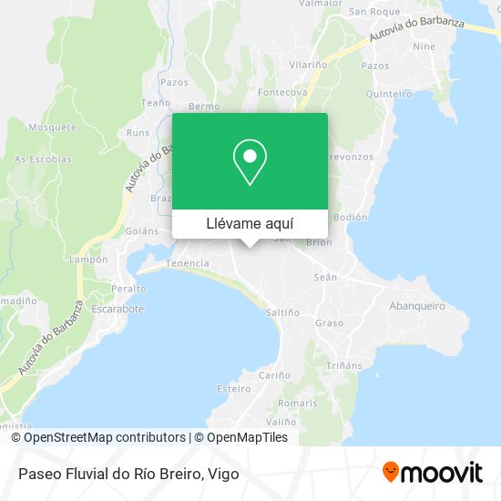 Mapa Paseo Fluvial do Río Breiro