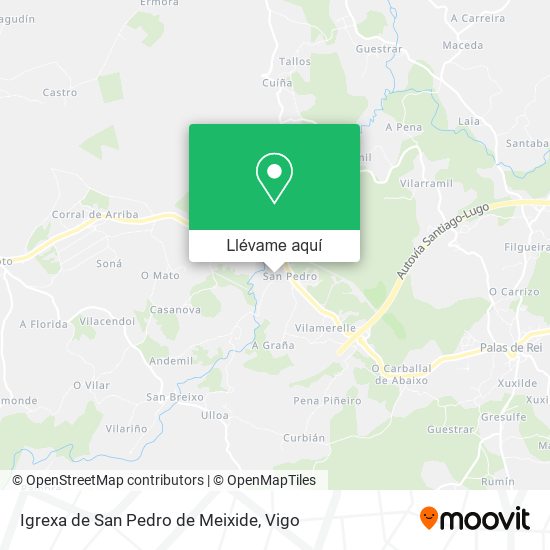 Mapa Igrexa de San Pedro de Meixide