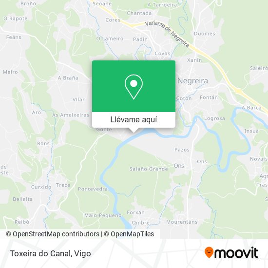 Mapa Toxeira do Canal