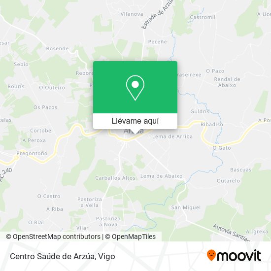 Mapa Centro Saúde de Arzúa