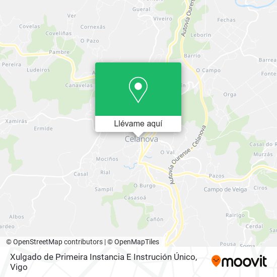 Mapa Xulgado de Primeira Instancia E Instrución Único