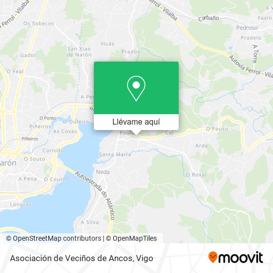 Mapa Asociación de Veciños de Ancos