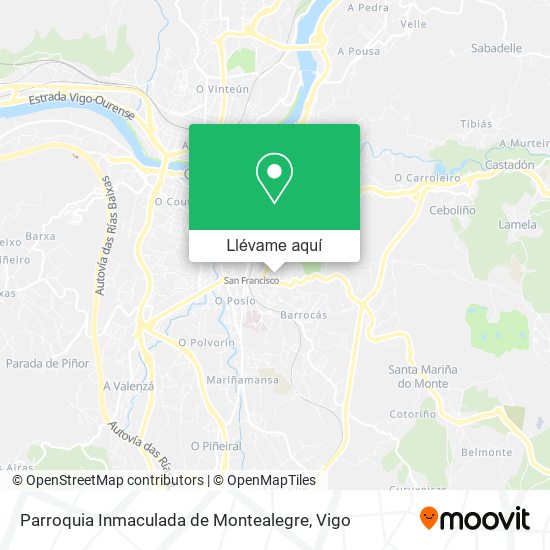 Mapa Parroquia Inmaculada de Montealegre