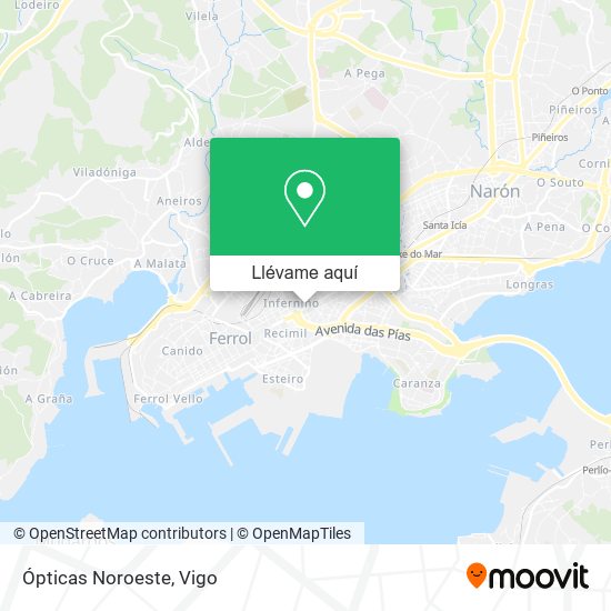 Mapa Ópticas Noroeste