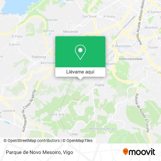 Mapa Parque de Novo Mesoiro