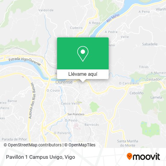 Mapa Pavillón 1 Campus Uvigo