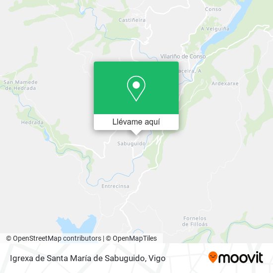 Mapa Igrexa de Santa María de Sabuguido