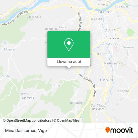 Mapa Mina Das Lamas