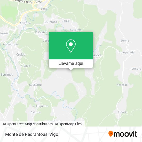 Mapa Monte de Pedrantoas