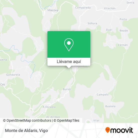 Mapa Monte de Aldarís