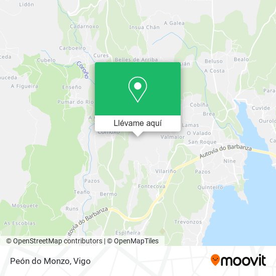 Mapa Peón do Monzo