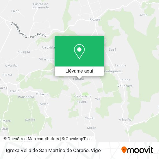 Mapa Igrexa Vella de San Martiño de Caraño