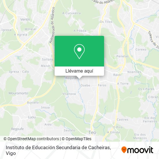 Mapa Instituto de Educación Secundaria de Cacheiras