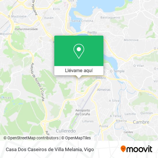 Mapa Casa Dos Caseiros de Villa Melania