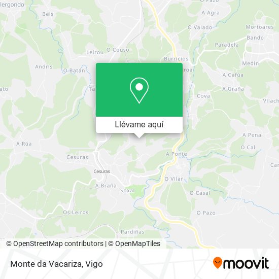 Mapa Monte da Vacariza