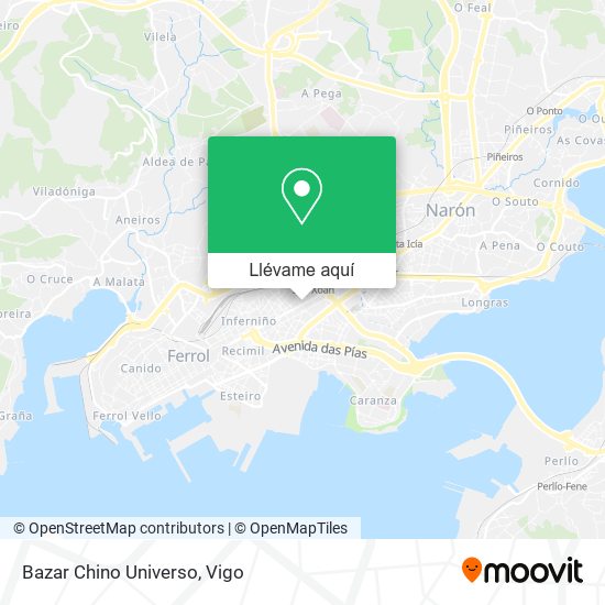 Mapa Bazar Chino Universo