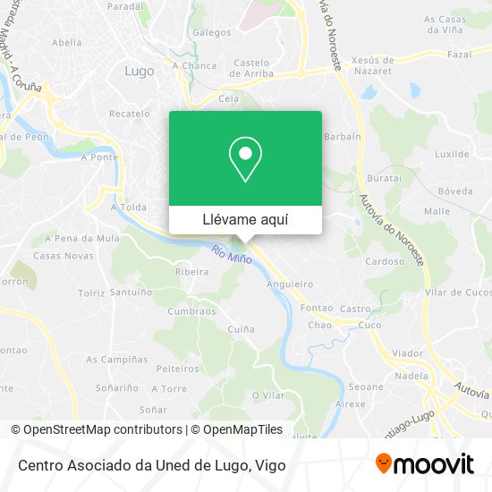 Mapa Centro Asociado da Uned de Lugo