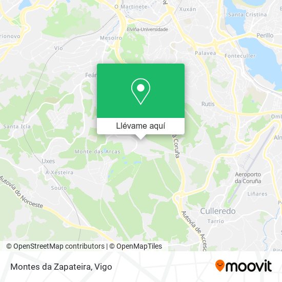 Mapa Montes da Zapateira