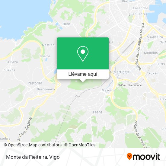 Mapa Monte da Fieiteira