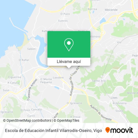 Mapa Escola de Educación Infantil Vilarrodís-Oseiro