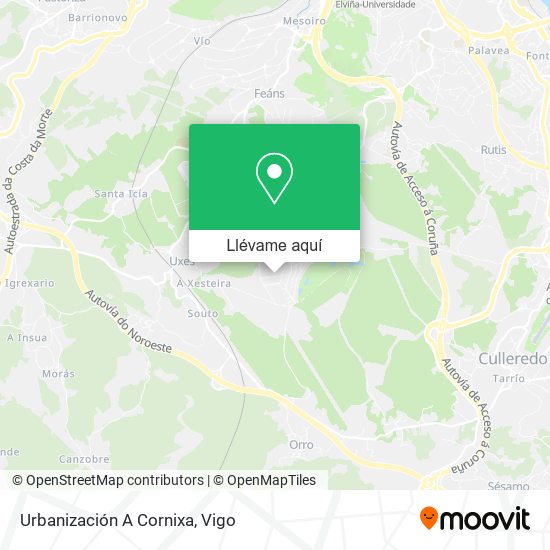 Mapa Urbanización A Cornixa