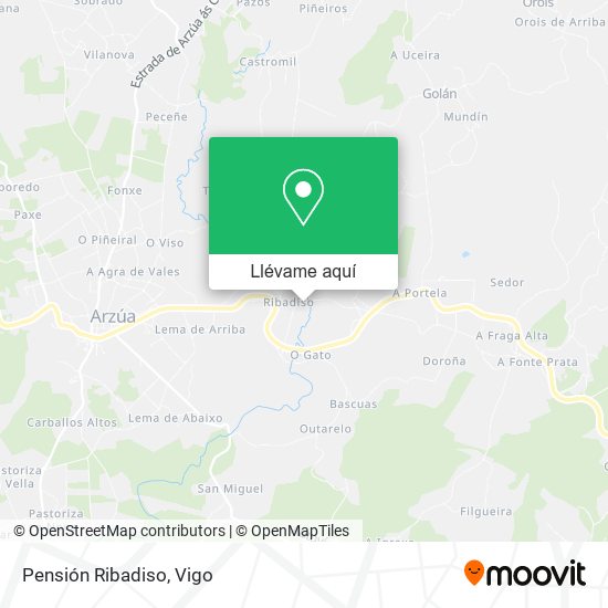 Mapa Pensión Ribadiso