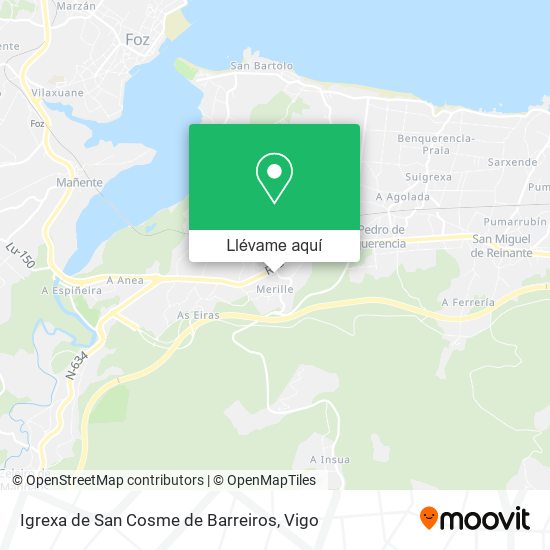 Mapa Igrexa de San Cosme de Barreiros